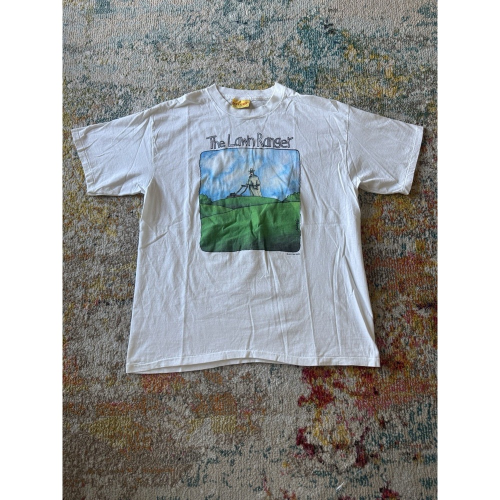 Vintage‎ Lake Street Shirts "The Lawn Ranger" Graphic Tee White Size XL